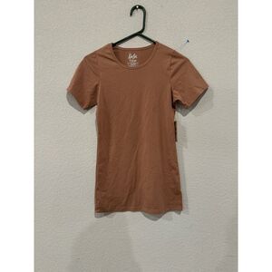 Kalon Women's Size XS Crew Neck Short Sleeves T-Shirt Brown NWT